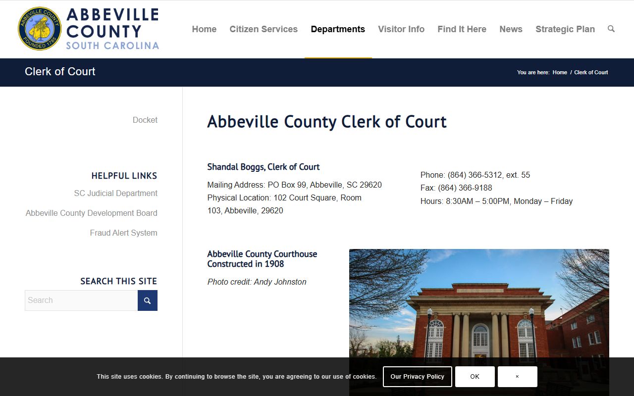 abbeville county clerk page abbeville county traffic court records