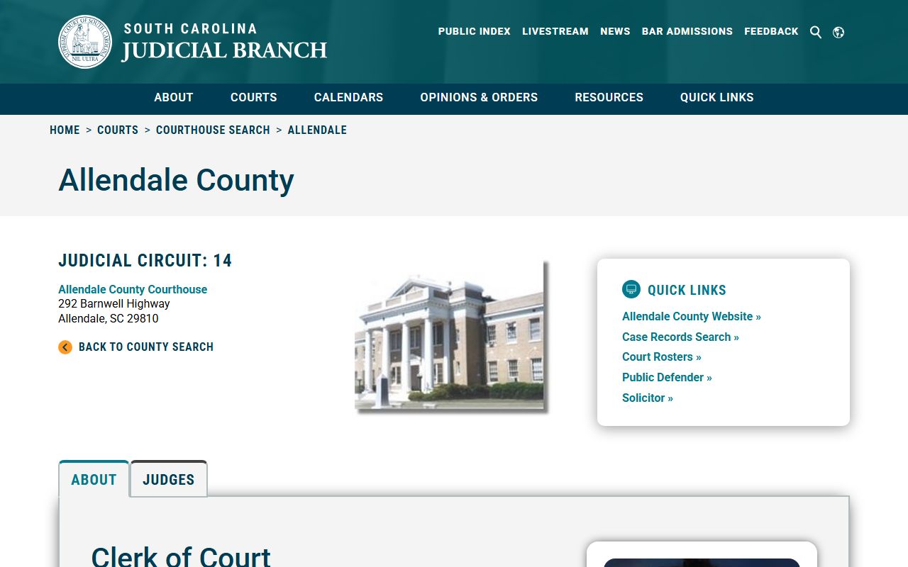 allendale county clerk of court allendale county traffic court records