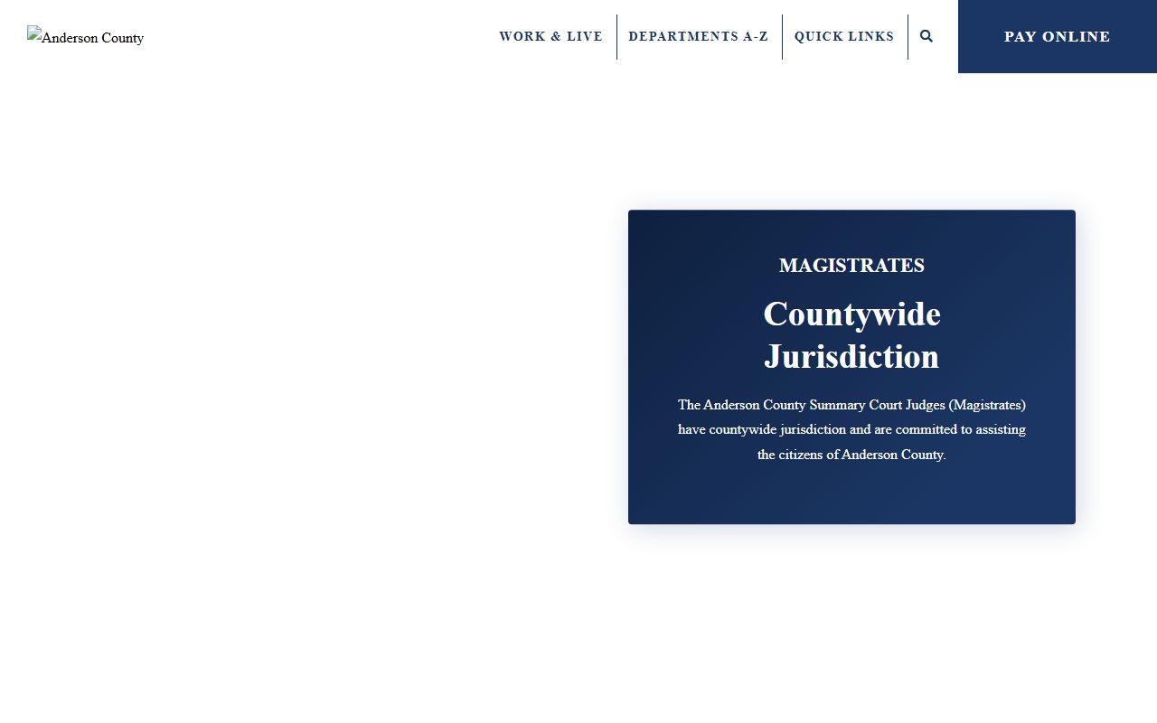 anderson county magistrate traffic court anderson county traffic court records