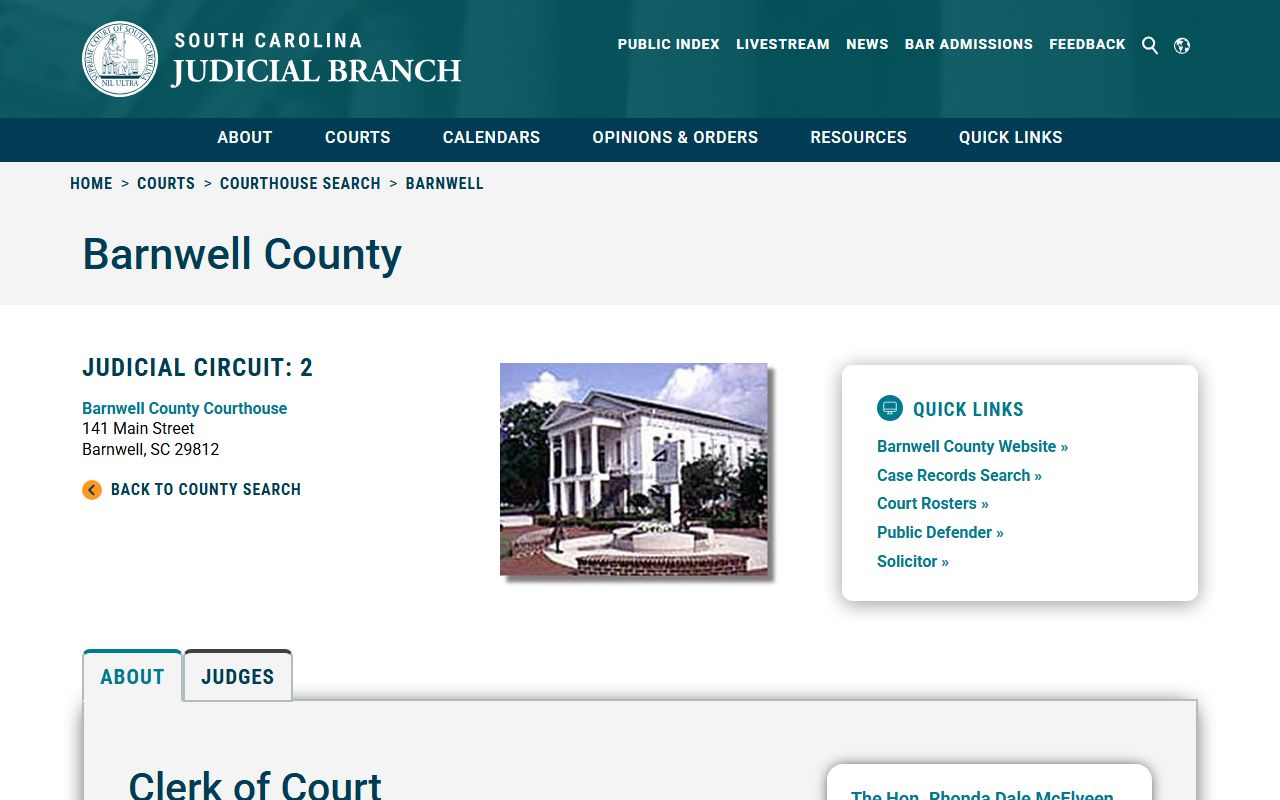 barnwell county clerk of court barnwell county traffic court records