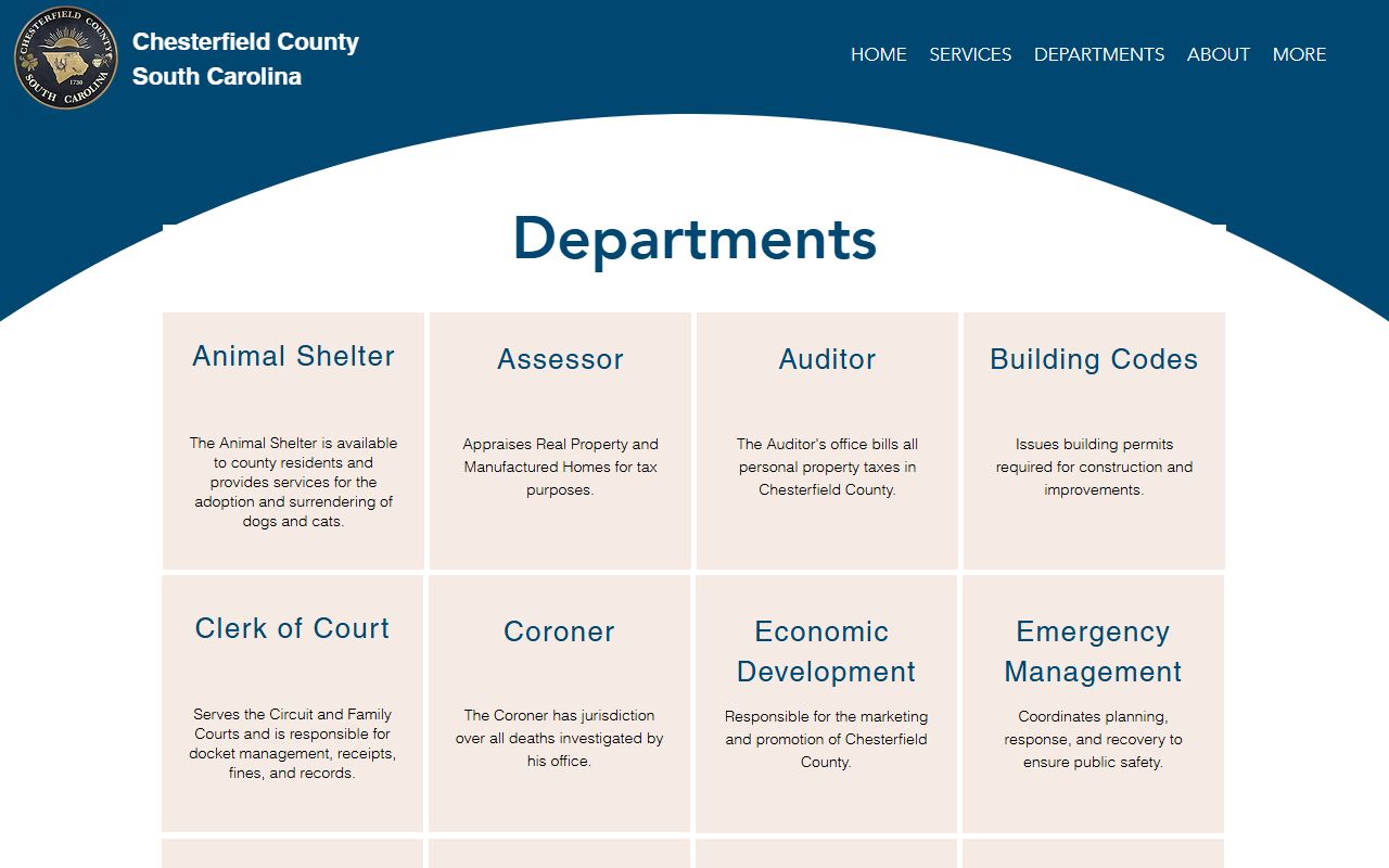 Chesterfield County Magistrate Court page for traffic citation and records lookup